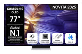Samsung OLED AI TV 77" QE77S90FAEXZT 4K, Processore NQ4 AI Gen3, 4K AI Upscaling Pro, Schermo antiriflesso, OLED HDR, Dolby Atmos & OTS Lite, Laser Slim Design, Vision AI Smart TV, 2025