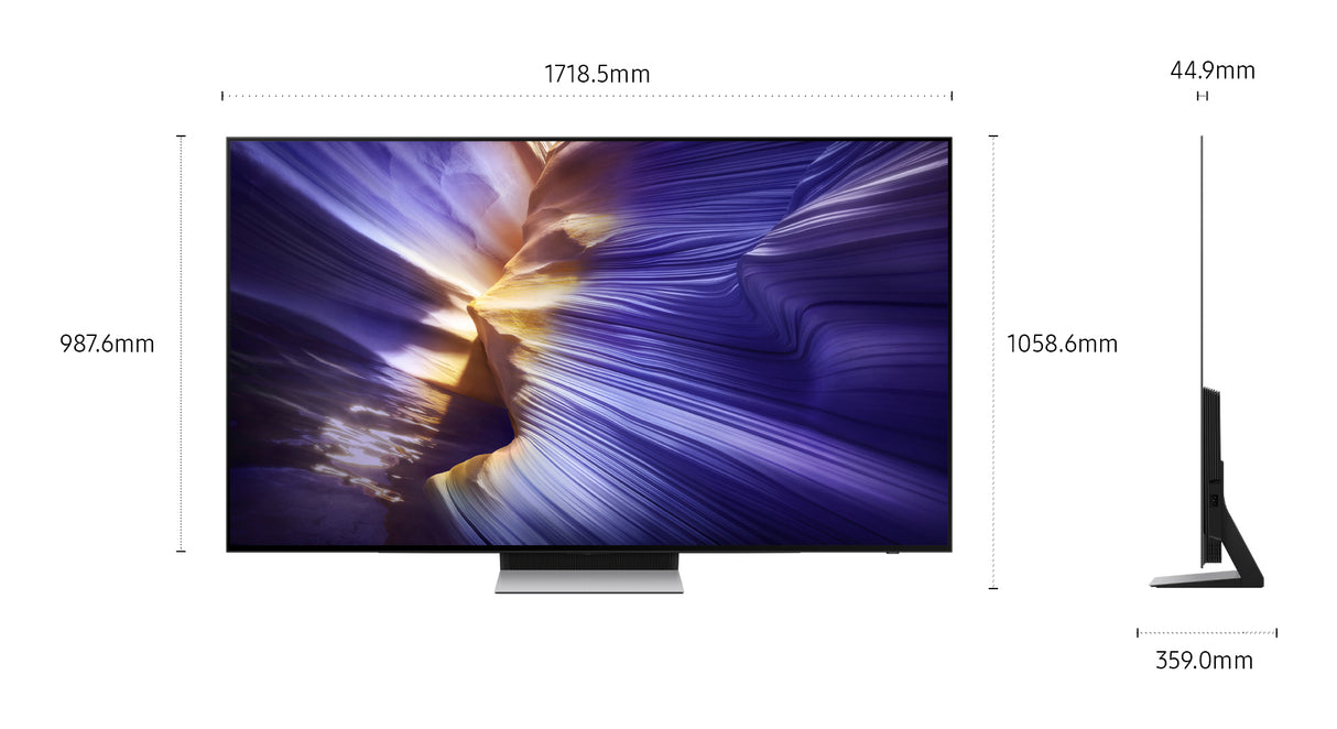 Samsung OLED AI TV 77" QE77S90FAEXZT 4K, Processore NQ4 AI Gen3, 4K AI Upscaling Pro, Schermo antiriflesso, OLED HDR, Dolby Atmos & OTS Lite, Laser Slim Design, Vision AI Smart TV, 2025