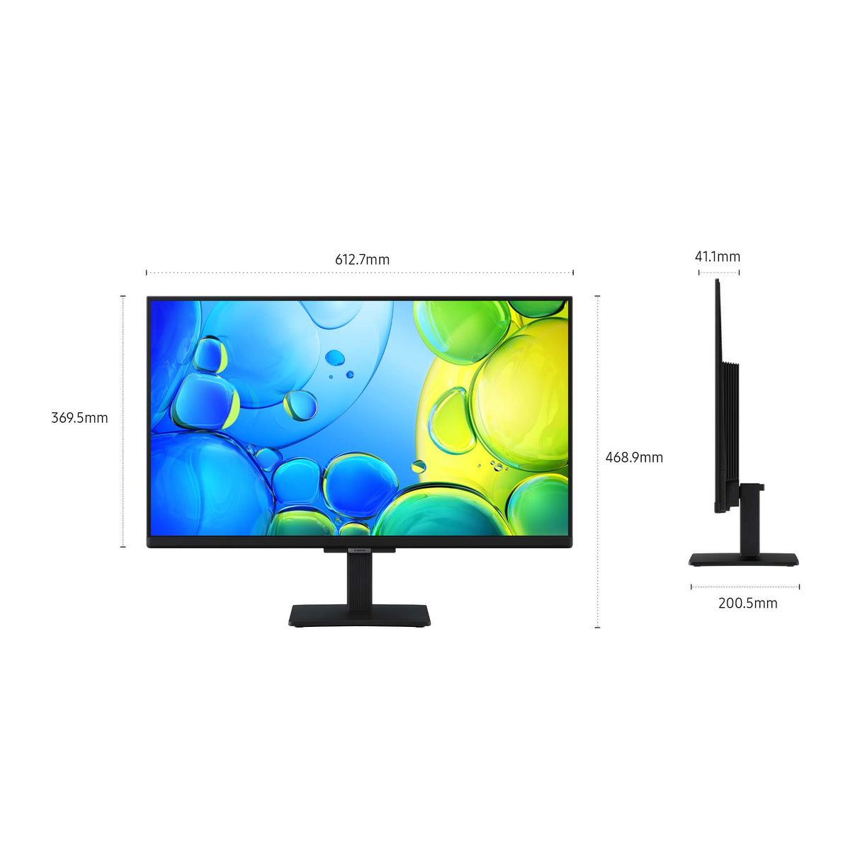 Samsung Full HD 27" UE27F6000FUXZT, Hyper Real Processor, HDR & Pur Color, Smart Experience, OTS Lite & Adaptive Sound, Slim Look Design, Smart TV, 2025