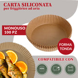 2Easy CFR002 Carta da forno 100 fogli Marrone 230 °C