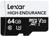 Lexar High-Endurance 64 GB MicroSDXC UHS-I Classe 10
