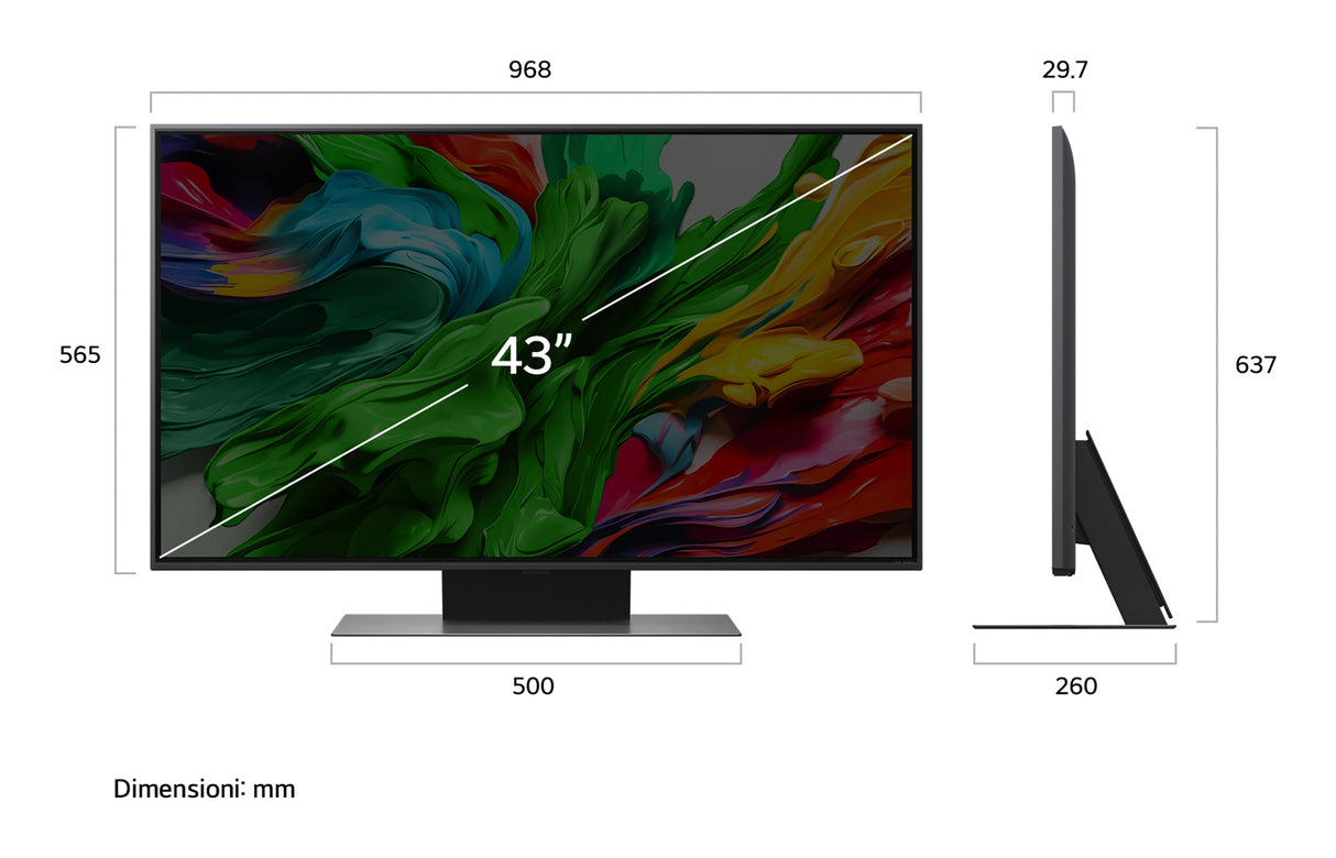 LG QNED evo AI 43QNED86A6C TV Serie QNED86 43'' 4K, α7 Gen8, HDR10, 20W, 3 HDMI con Game Optimizer, Smart TV WebOS 25