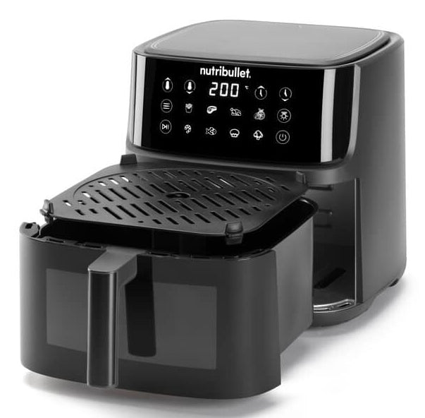 NutriBullet CrispLite Vision Singolo 8 L Indipendente 2000 W Friggitrice ad aria calda Nero