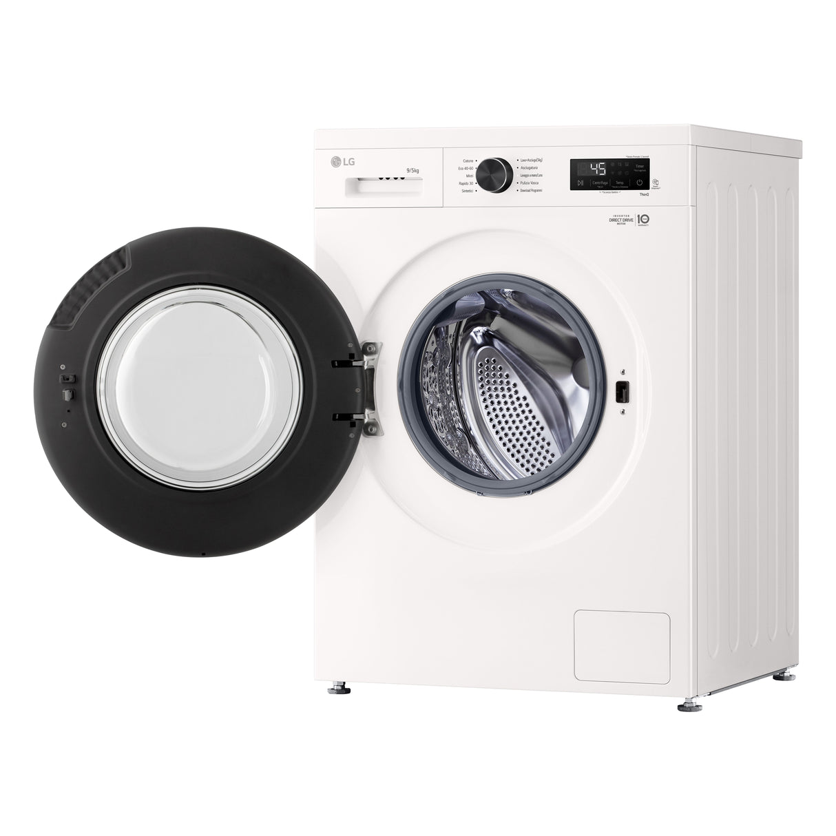 LG W4NX1095NWB Lavasciuga 9/5kg Serie X1, Classe A/E, 6 Motion Direct Drive, Wi-Fi, 1400 giri, Allergy Care, Bianca