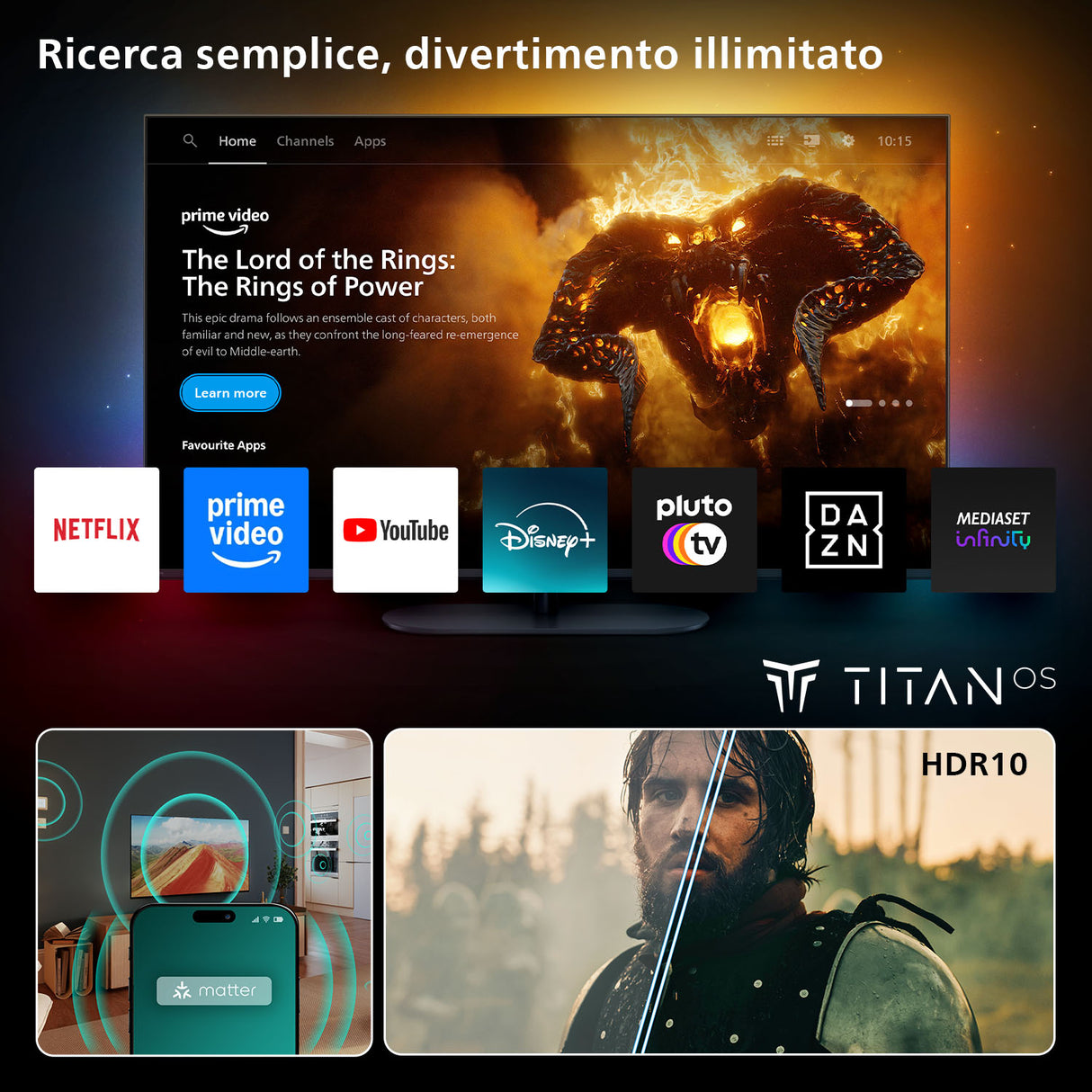 Philips 32PHS6000 HD LED 80cm 32" Smart TV Dolby Audio Titan OS