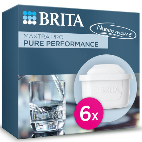 Brita Filtro acqua rubinetto MAXTRA PRO Pure Performance (ex All-in-1) confezione da 12 filtri - Riduce cloro, calcare, PFAS e metalli, filtro originale compatibile con caraffa acqua filtrante