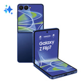 Samsung Galaxy Z Flip7 Smartphone AI, RAM 12GB, 512GB, Display 4,1" Super AMOLED/6,9" Dynamic AMOLED 2X, Fotocamera 50MP, Blue Shadow