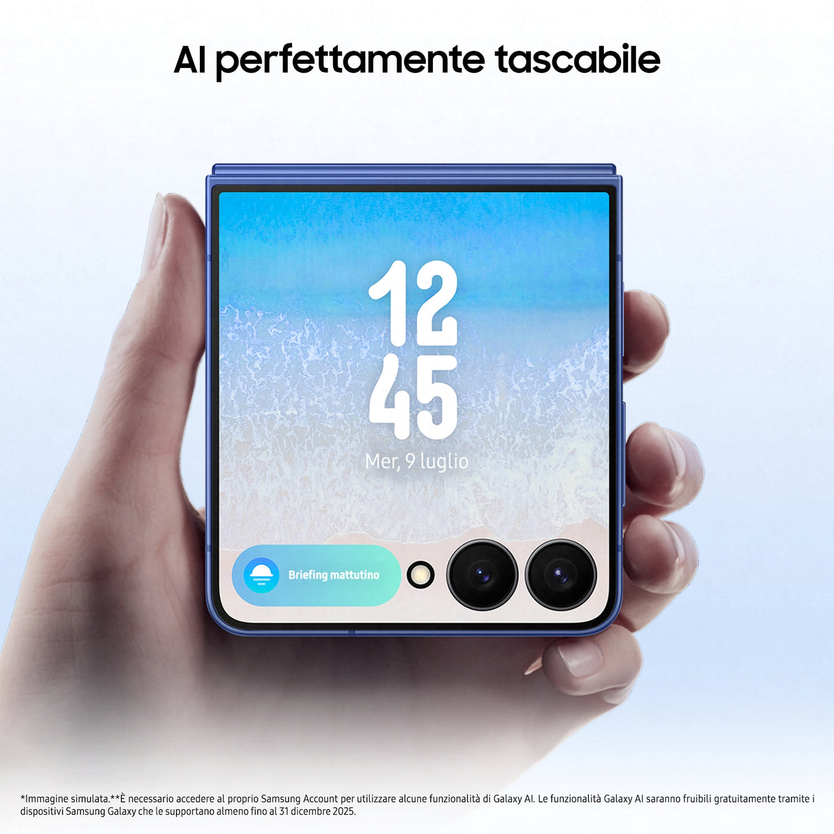 Samsung Galaxy Z Flip7 Smartphone AI, RAM 12GB, 256GB, Display 4,1" Super AMOLED/6,9" Dynamic AMOLED 2X, Fotocamera 50MP, Jetblack