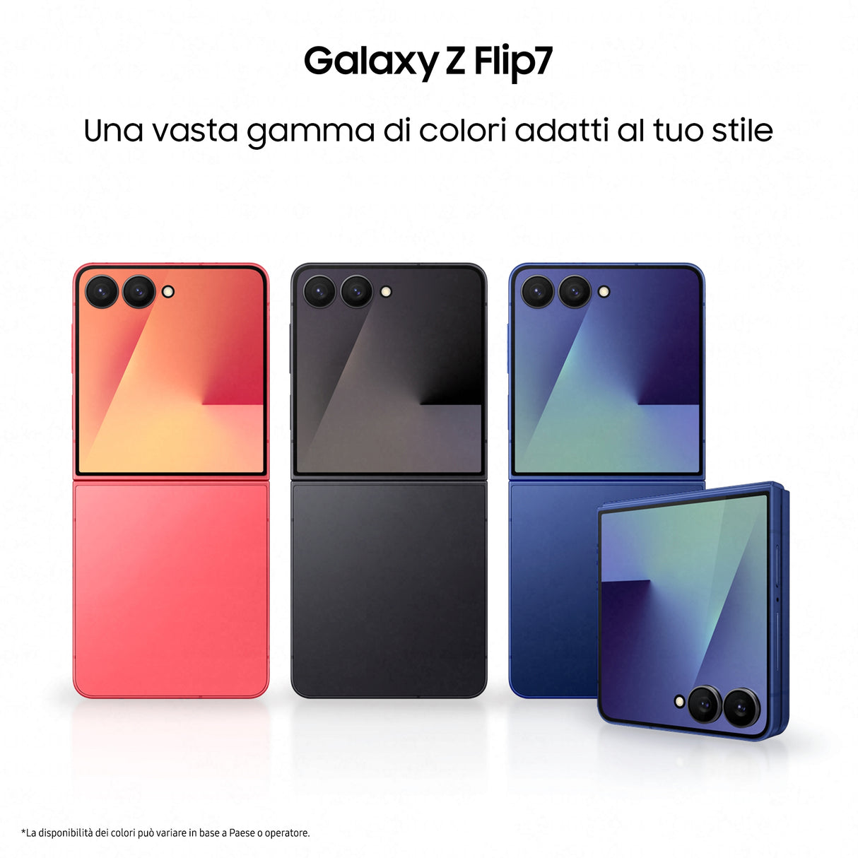 Samsung Galaxy Z Flip7 Smartphone AI, RAM 12GB, 512GB, Display 4,1" Super AMOLED/6,9" Dynamic AMOLED 2X, Fotocamera 50MP, Jetblack