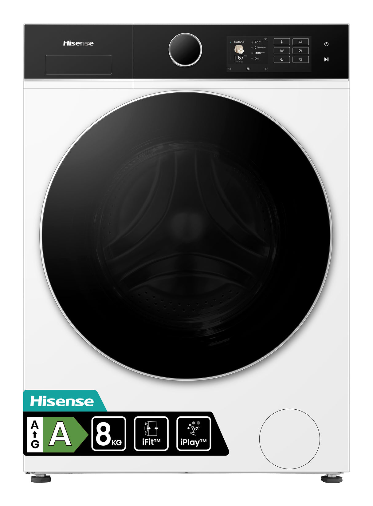 Hisense WF5I8043BWF lavatrice Caricamento frontale 8 kg 1400 Giri/min Bianco