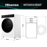 Hisense WF5I8043BWF lavatrice Caricamento frontale 8 kg 1400 Giri/min Bianco