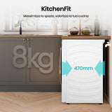 Hisense WF5I8043BWF lavatrice Caricamento frontale 8 kg 1400 Giri/min Bianco