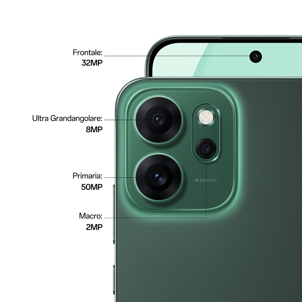 OPPO Reno14 FS 5G 16,7 cm (6.57") Doppia SIM Android 15 USB tipo-C 12 GB 512 GB 6000 mAh Verde