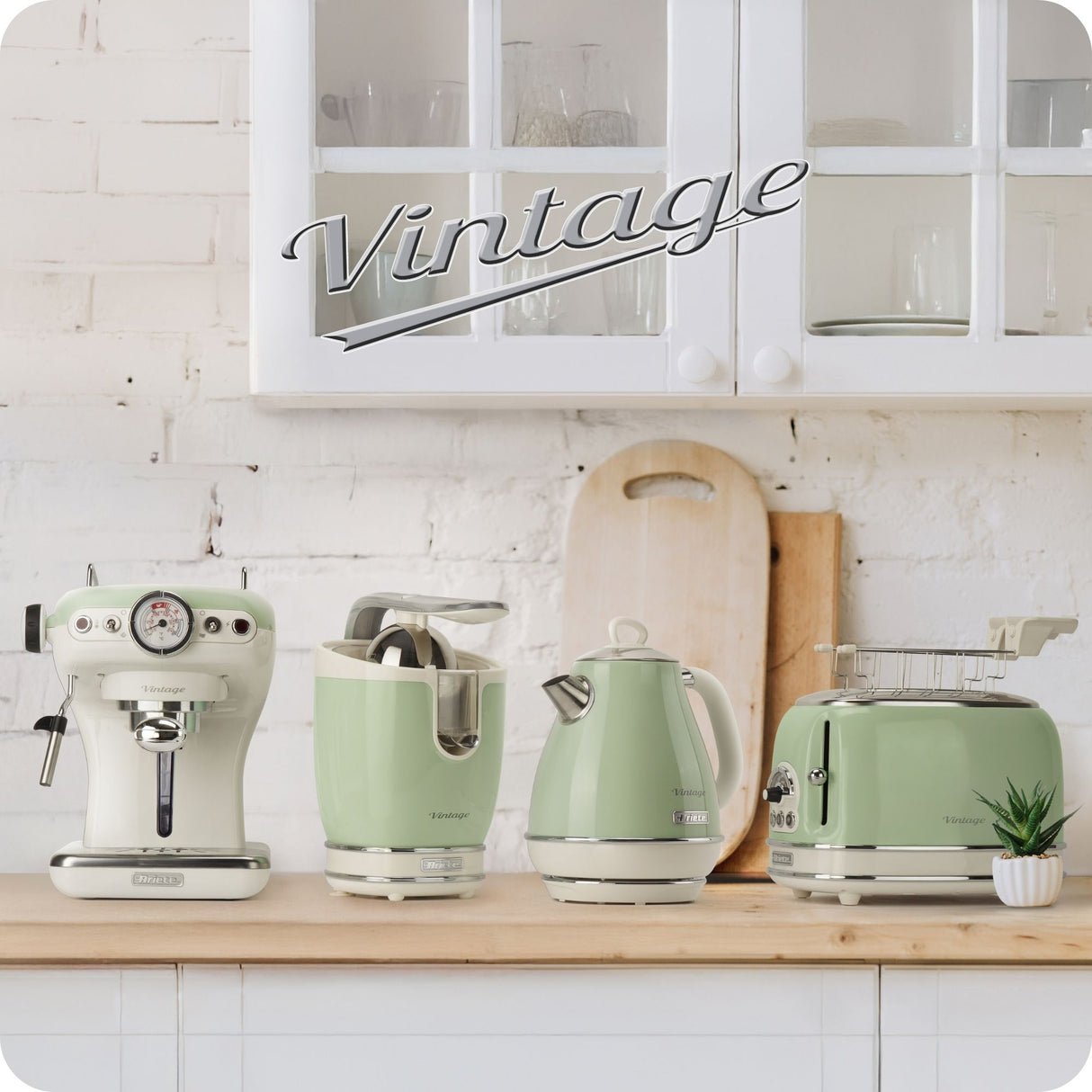 Ariete Linea Vintage 1781 Robot da cucina Vintage, 1000W, Capacità 2,1L (utilizzabile 1,2L), Per preparazione impasti, Verde