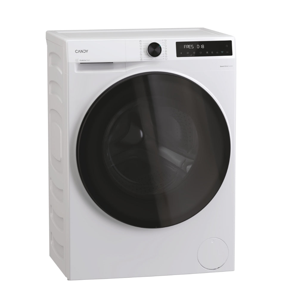 Candy ProWash 550, Lavatrice Carica Frontale 10 KG, 20% più efficente della classe A, 1400 giri, Bianco, Inverter, Vapore, Wi-Fi, Smart Wash, BP 410BL8-S