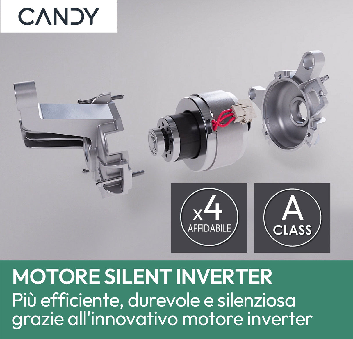 Candy ProWash 500, Lavatrice Compatta 6 KG, 10% più efficente della classe A, 1200 giri, Antracite, Inverter, Vapore, Wi-Fi, Smart Wash, BR 26SSB6G-S