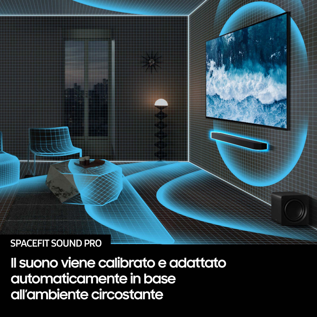 Samsung Soundbar HW-QS700F/ZF, Audio 3.1.2 canali, Wireless Dolby Atmos, 2025