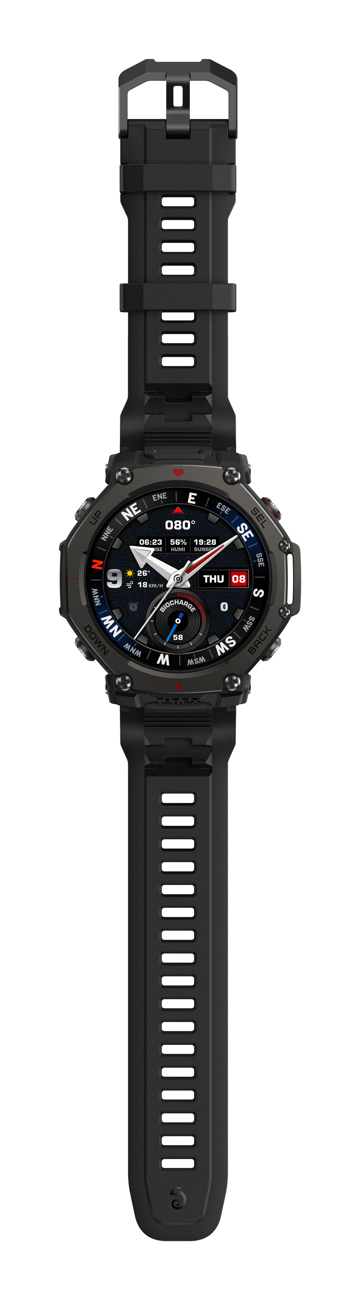 Amazfit T-Rex 3 Pro 3,81 cm (1.5") AMOLED 48 mm Digitale 480 x 480 Pixel Touch screen Nero Wi-Fi GPS (satellitare)