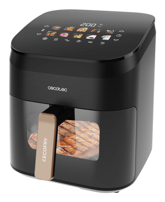 Cecotec Cecofry&Grill Smokin' 6500 Singolo 6,5 L Indipendente 2200 W Friggitrice ad aria calda Nero, Marrone