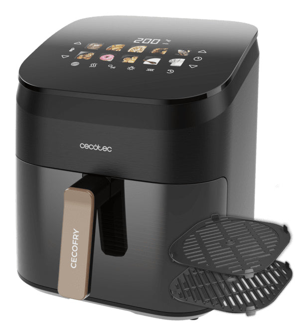 Cecotec Cecofry&Grill Smokin' 6500 Singolo 6,5 L Indipendente 2200 W Friggitrice ad aria calda Nero, Marrone