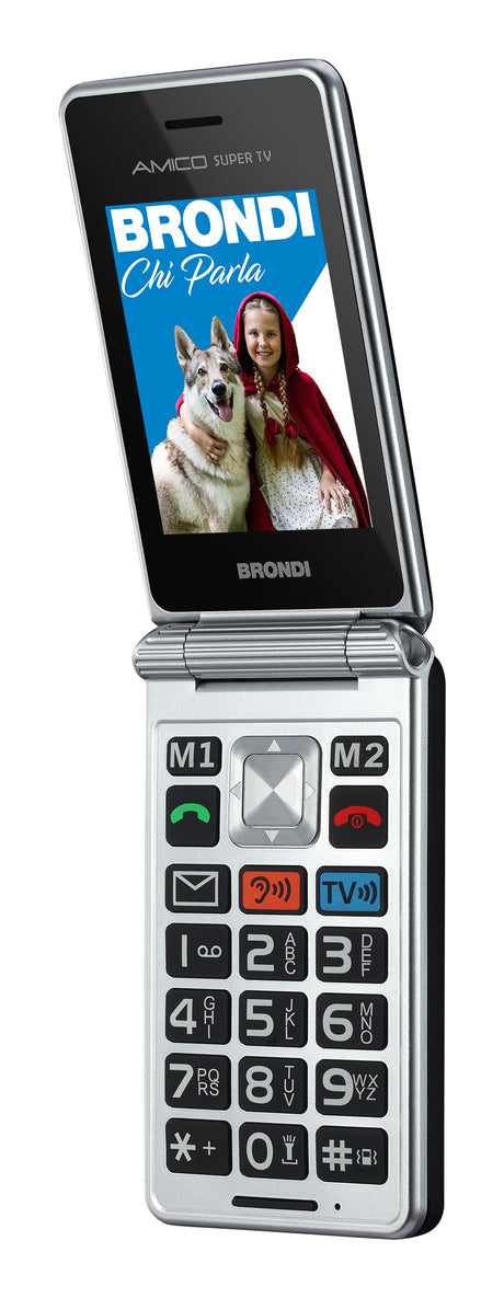 Brondi 10282060 cellulare 7,11 cm (2.8") 119 g Nero, Argento Telefono per anziani