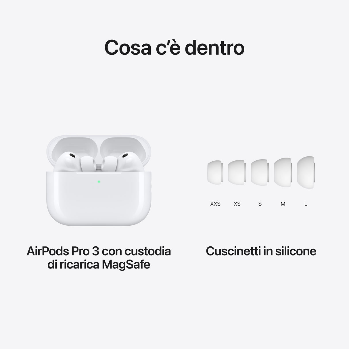 Apple AirPods Pro (terza generazione) AirPods Pro (3rd generation) Auricolare True Wireless Stereo (TWS) In-ear Chiamate/Musica/Sport/Tutti i giorni Bluetooth Bianco