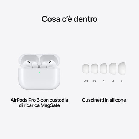 Apple AirPods Pro (terza generazione) AirPods Pro (3rd generation) Auricolare True Wireless Stereo (TWS) In-ear Chiamate/Musica/Sport/Tutti i giorni Bluetooth Bianco
