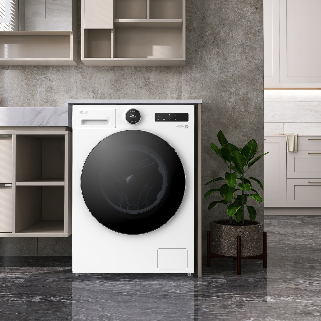 LG F4X9009TWCE Lavatrice 9kg AI DD™ Serie X9, Classe A-60%, 1400 giri, Display Easy Circle, Wi-Fi, AI Wash, TurboWash