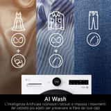 LG F4X9009TWCE Lavatrice 9kg AI DD™ Serie X9, Classe A-60%, 1400 giri, Display Easy Circle, Wi-Fi, AI Wash, TurboWash
