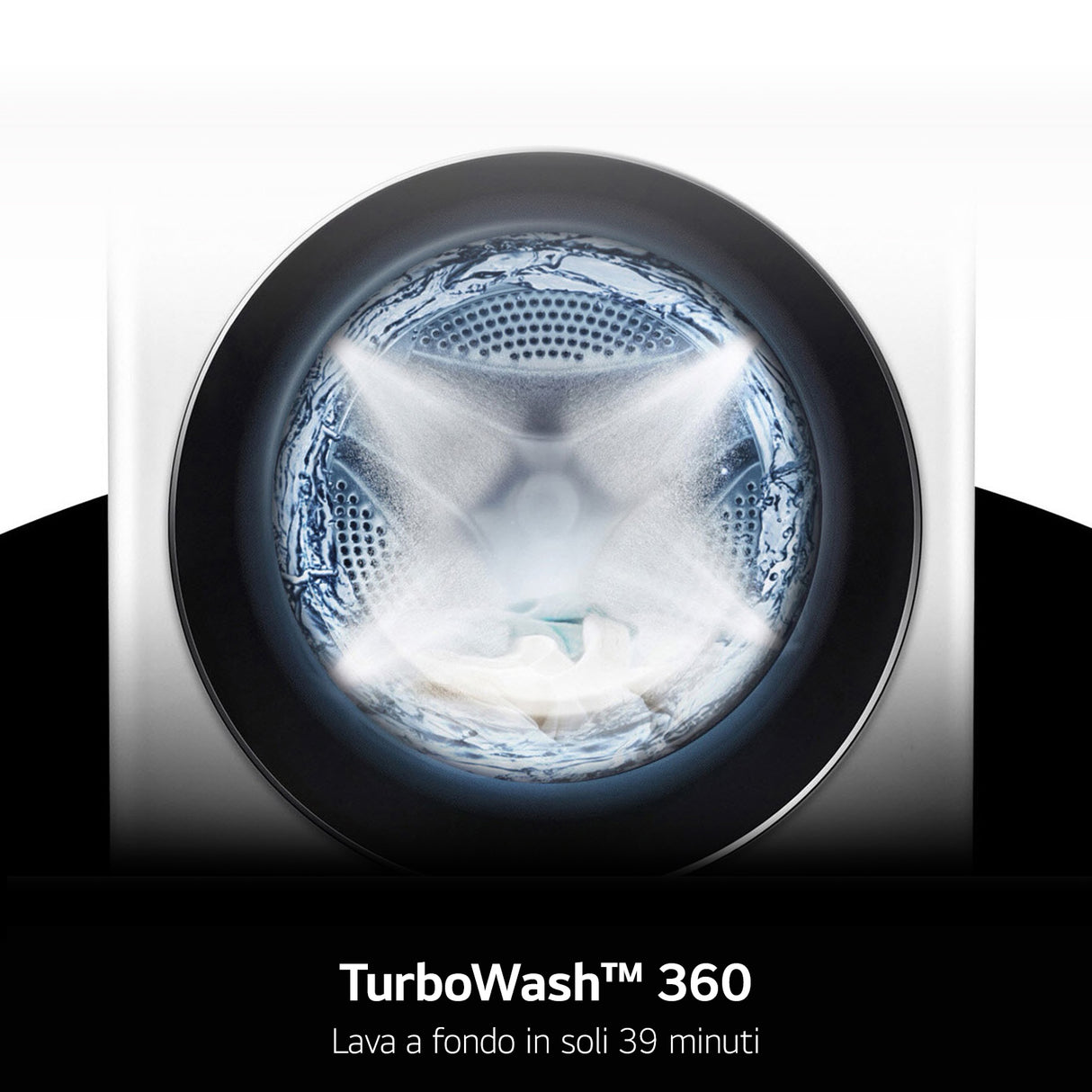LG F4X9009TWCE Lavatrice 9kg AI DD™ Serie X9, Classe A-60%, 1400 giri, Display Easy Circle, Wi-Fi, AI Wash, TurboWash