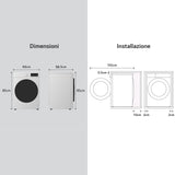 LG F4X9009TWCE Lavatrice 9kg AI DD™ Serie X9, Classe A-60%, 1400 giri, Display Easy Circle, Wi-Fi, AI Wash, TurboWash