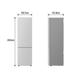 LG GBBS322CPY Frigorifero combinato Fit & Max 60cm, Classe C, 375L, AI Inverter, Prime Silver