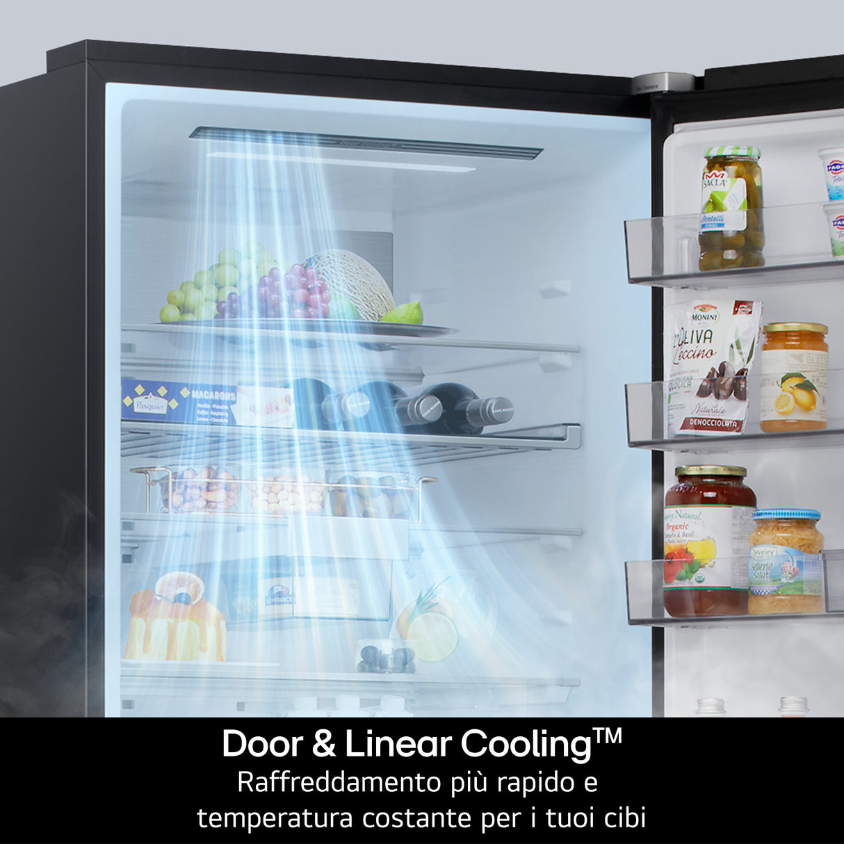 LG GBBS322CPY Frigorifero combinato Fit & Max 60cm, Classe C, 375L, AI Inverter, Prime Silver