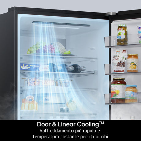 LG GBBS322CPY Frigorifero combinato Fit & Max 60cm, Classe C, 375L, AI Inverter, Prime Silver
