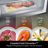 LG GBBS322CPY Frigorifero combinato Fit & Max 60cm, Classe C, 375L, AI Inverter, Prime Silver