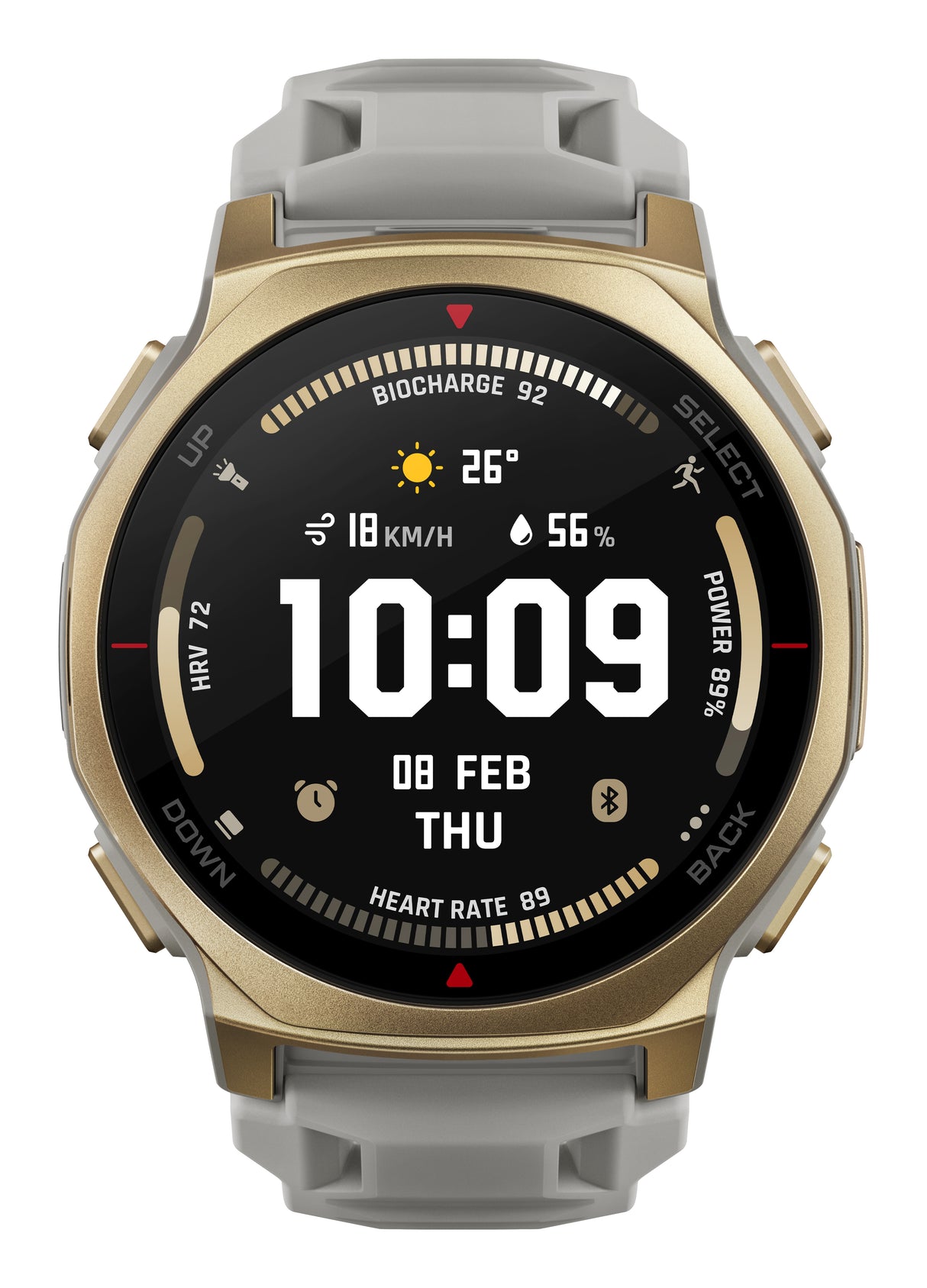 Amazfit T-rex 3 Pro 3,35 cm (1.32") AMOLED 44 mm Digitale 466 x 466 Pixel Touch screen Oro Wi-Fi GPS (satellitare)