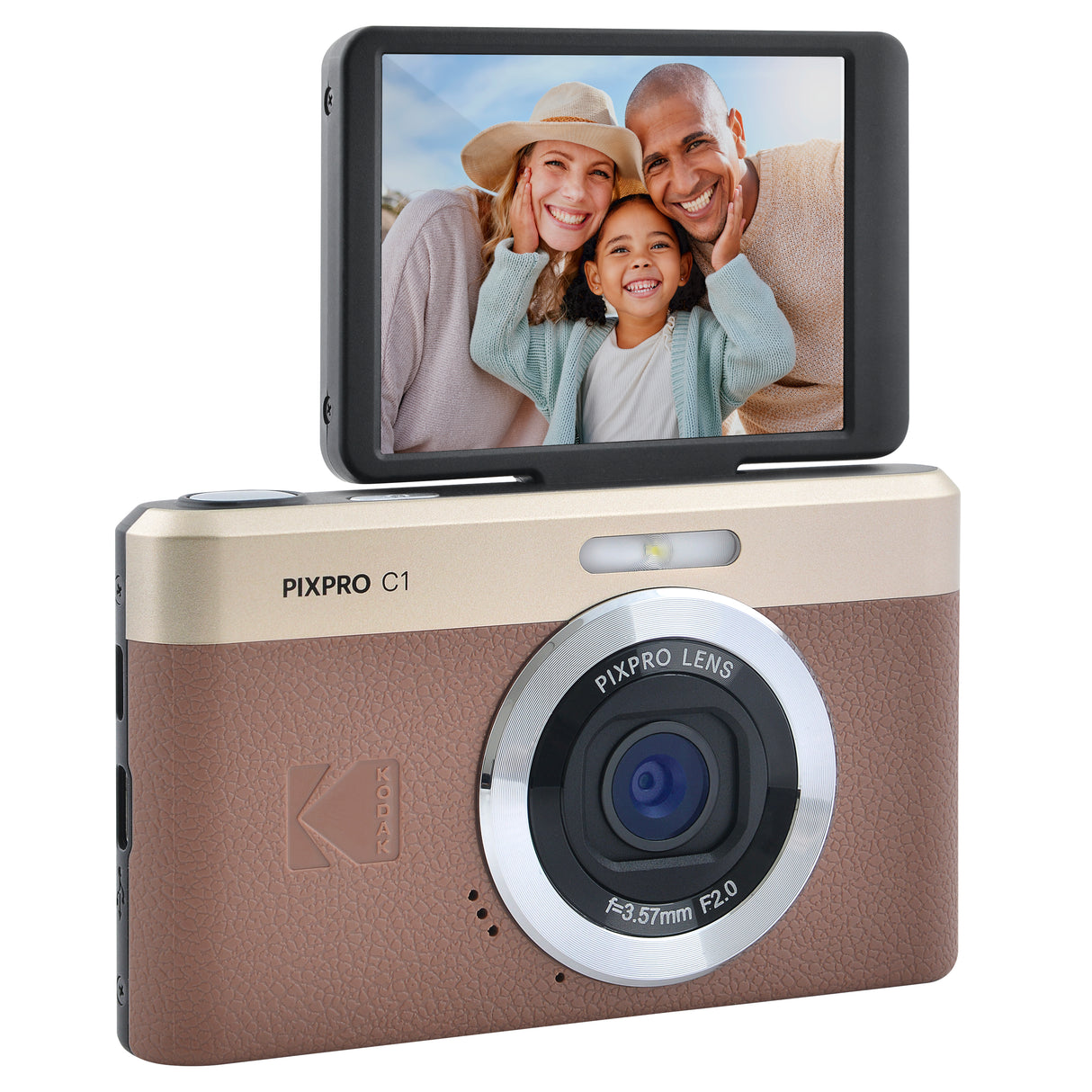 Kodak PIXPRO C1BN fotocamera digitale 1/3" Fotocamera compatta 13 MP CMOS 4160 x 3120 Pixel Marrone