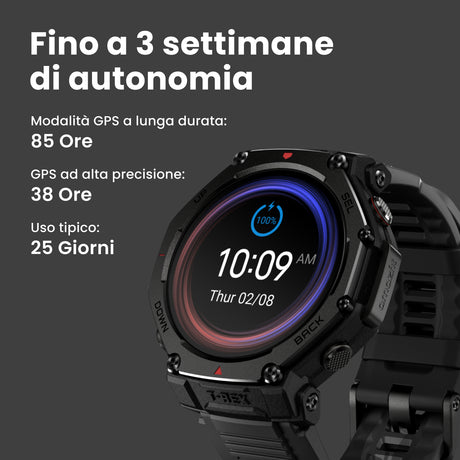 Amazfit T-Rex 3 Pro 3,81 cm (1.5") AMOLED 48 mm Digitale 480 x 480 Pixel Touch screen Oro Wi-Fi GPS (satellitare)