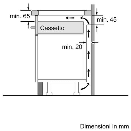 Bosch Serie 2 PUG611AA5E piano cottura Nero Da incasso 60 cm Piano cottura a induzione 4 Fornello(i)