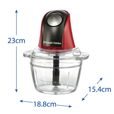 Russell Hobbs 27130-56 tritaverdure elettrico 0,5 L 200 W Nero, Rosso, Trasparente