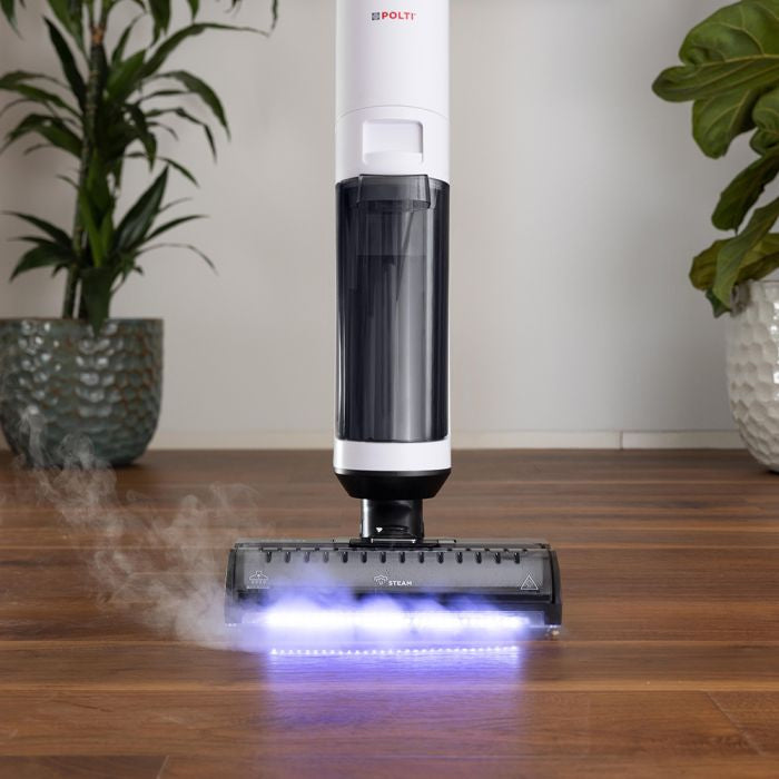 Polti RollySteam WD30C, lavapavimenti senza filo, che aspira, lava e igienizza con il vapore, senza detersivi
