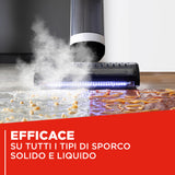 Polti RollySteam WD30C, lavapavimenti senza filo, che aspira, lava e igienizza con il vapore, senza detersivi