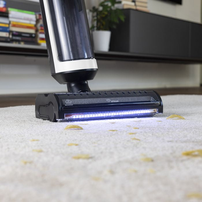 Polti RollySteam WD30C, lavapavimenti senza filo, che aspira, lava e igienizza con il vapore, senza detersivi