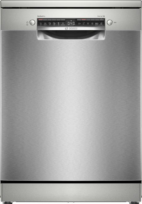 Bosch Serie 6 SMS6ZCI10E Lavastoviglie da libera installazione 14 coperti Acciaio spazzolato anti-impronta Classe B