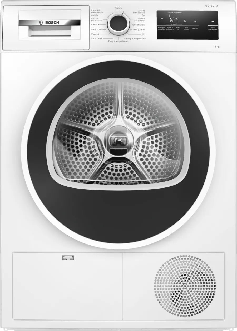 Bosch Serie 4 WTH85208II Asciugatrice a pompa di calore 8 kg Bianco