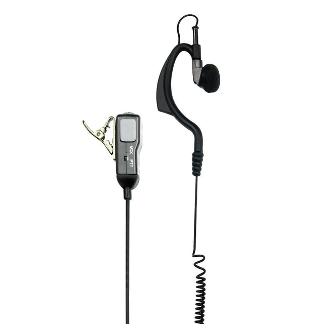 Midland MA21-SX Auricolare Cablato A clip Nero, Grigio
