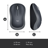 Logitech M185 mouse wireless (nero)