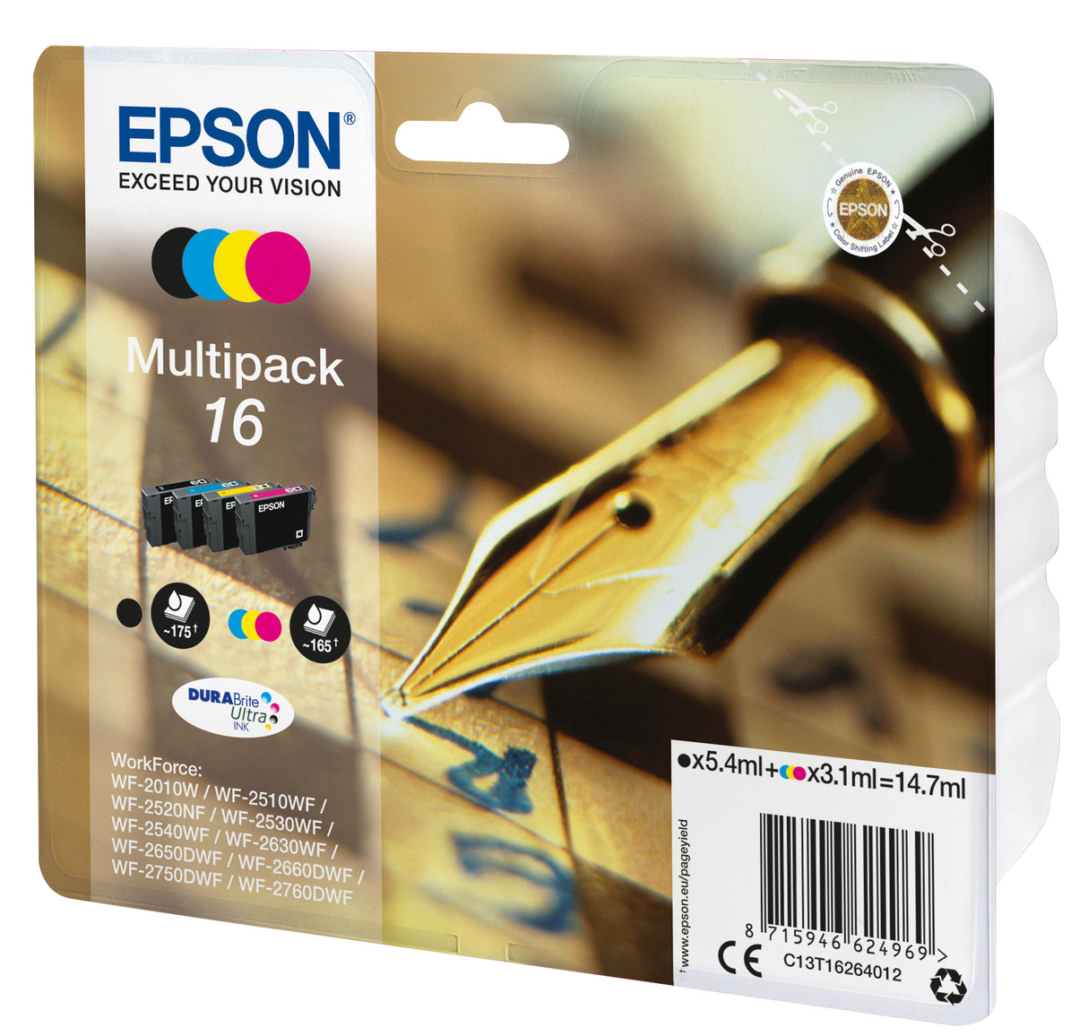 Epson Pen and crossword 16 penna cruciverba Multipack cartuccia d'inchiostro 4 colori (BK/C/M/Y)