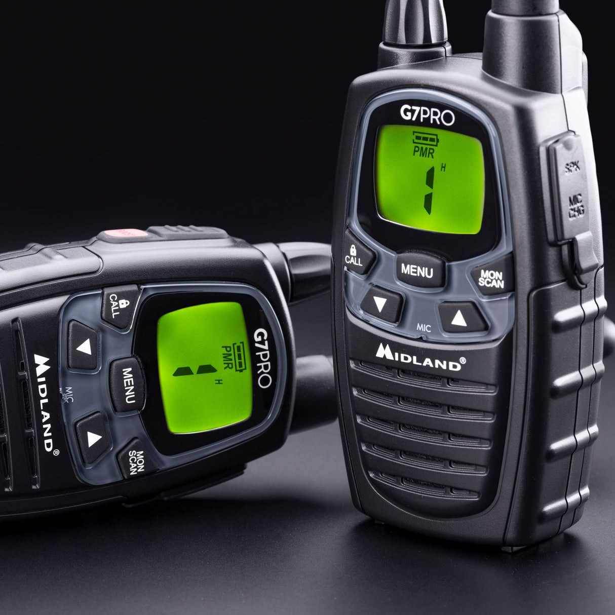 Midland G7 Pro Walkie Talkie ricetrasmittente 69 canali 446.00625 - 446.09375 MHz Nero