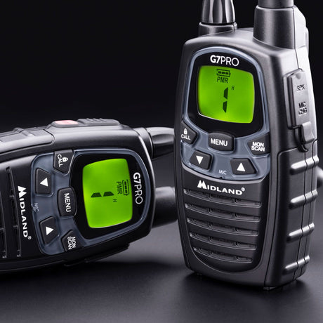 Midland G7 Pro Walkie Talkie ricetrasmittente 69 canali 446.00625 - 446.09375 MHz Nero